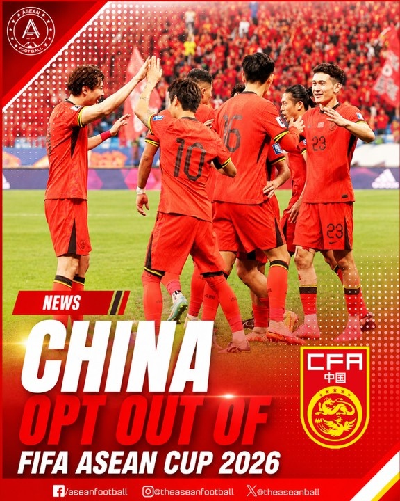 外媒：中国队确定不参加首届国际足联东南亚杯，将出战邀请赛